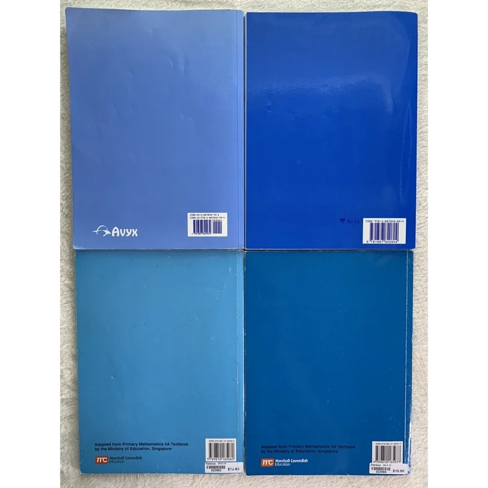 Singapore Primary Mathematics 4A and 4B Textbooks and Home Instructor Guides LOT